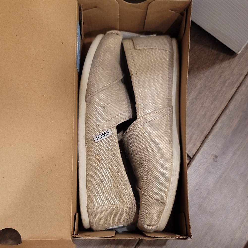 TOMS Beige Slip-On Loafers